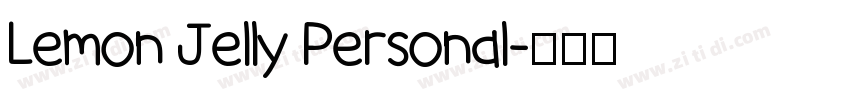 Lemon Jelly Personal字体转换